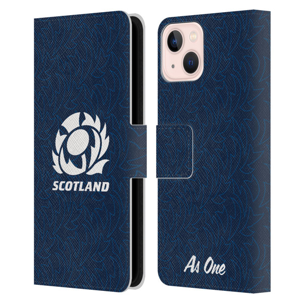 Scotland Rugby Graphics Pattern Leather Book Wallet Case Cover For Apple iPhone 13