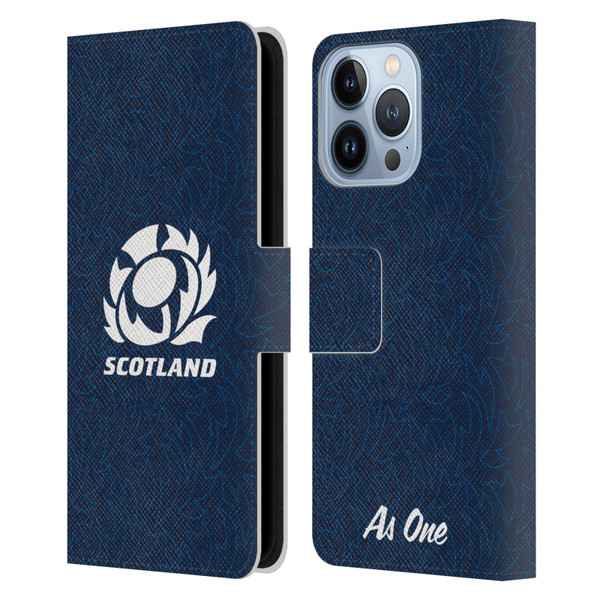 Scotland Rugby Graphics Pattern Leather Book Wallet Case Cover For Apple iPhone 13 Pro
