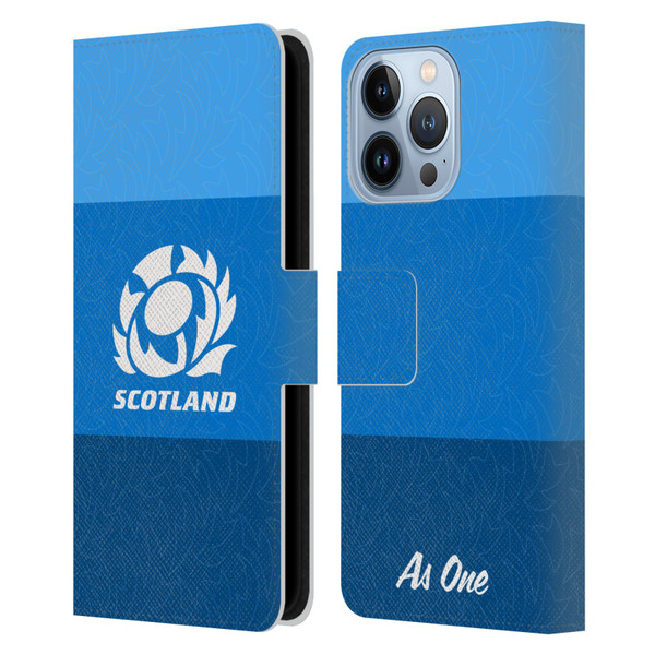 Scotland Rugby Graphics Stripes Pattern Leather Book Wallet Case Cover For Apple iPhone 13 Pro