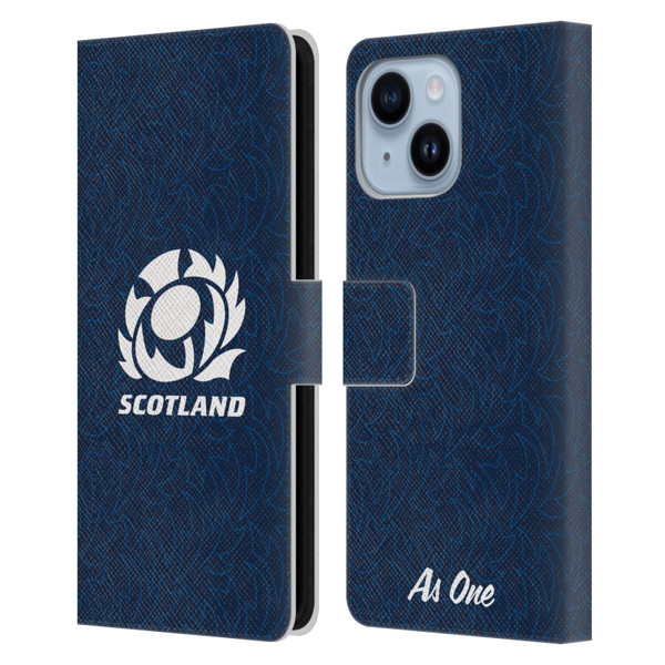 Scotland Rugby Graphics Pattern Leather Book Wallet Case Cover For Apple iPhone 14 Plus