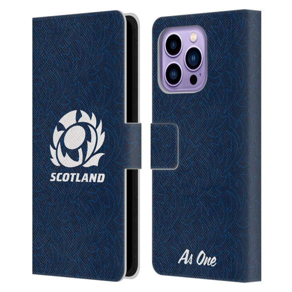 Scotland Rugby Graphics Pattern Leather Book Wallet Case Cover For Apple iPhone 14 Pro Max