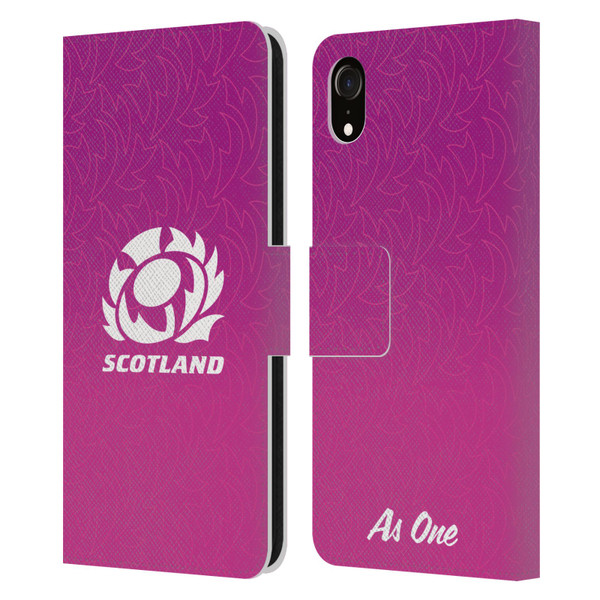 Scotland Rugby Graphics Gradient Pattern Leather Book Wallet Case Cover For Apple iPhone XR