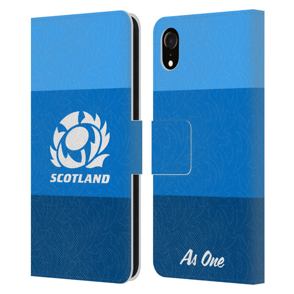 Scotland Rugby Graphics Stripes Pattern Leather Book Wallet Case Cover For Apple iPhone XR