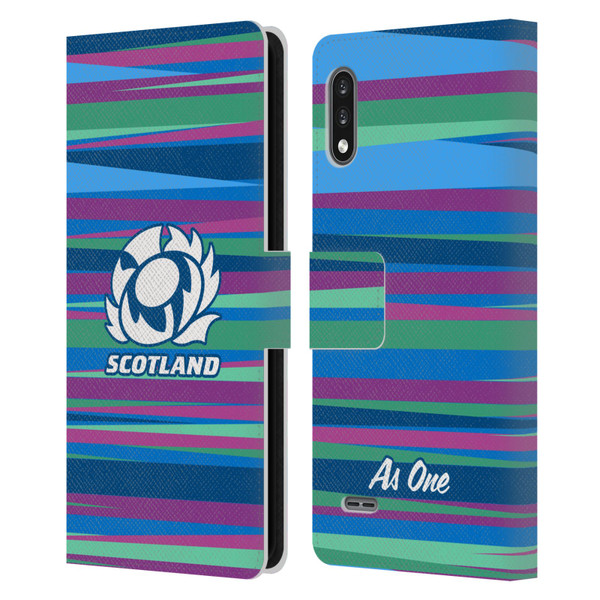 Scotland Rugby Graphics Training Pattern Leather Book Wallet Case Cover For LG K22