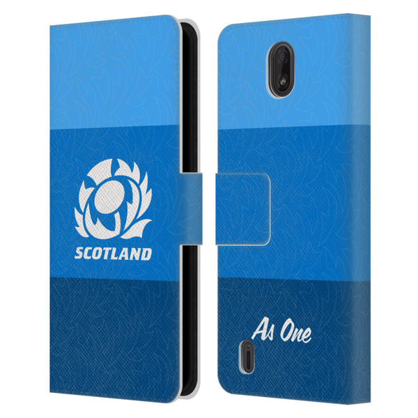 Scotland Rugby Graphics Stripes Pattern Leather Book Wallet Case Cover For Nokia C01 Plus/C1 2nd Edition