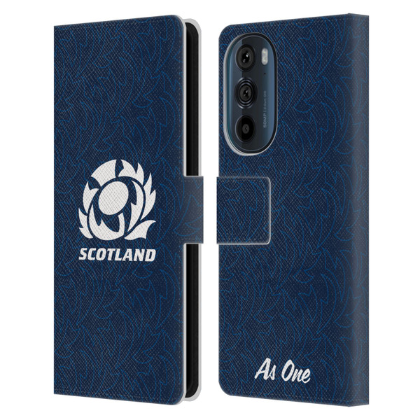 Scotland Rugby Graphics Pattern Leather Book Wallet Case Cover For Motorola Edge 30