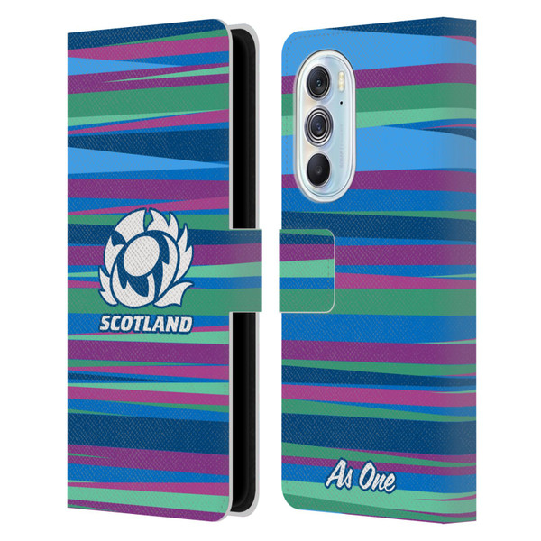 Scotland Rugby Graphics Training Pattern Leather Book Wallet Case Cover For Motorola Edge X30