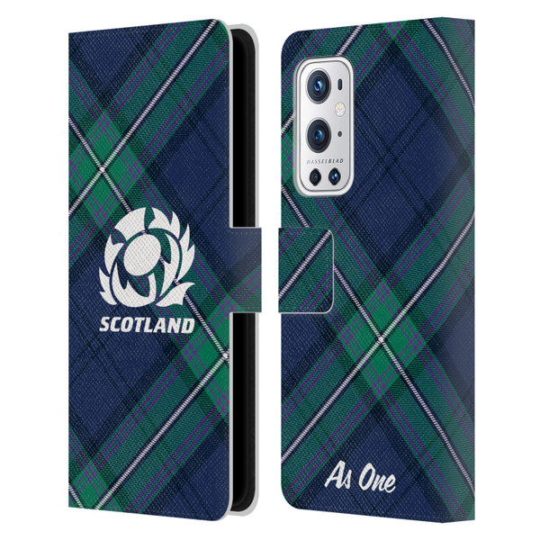 Scotland Rugby Graphics Tartan Oversized Leather Book Wallet Case Cover For OnePlus 9 Pro