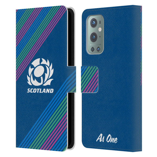 Scotland Rugby Graphics Stripes Leather Book Wallet Case Cover For OnePlus 9