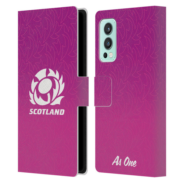 Scotland Rugby Graphics Gradient Pattern Leather Book Wallet Case Cover For OnePlus Nord 2 5G