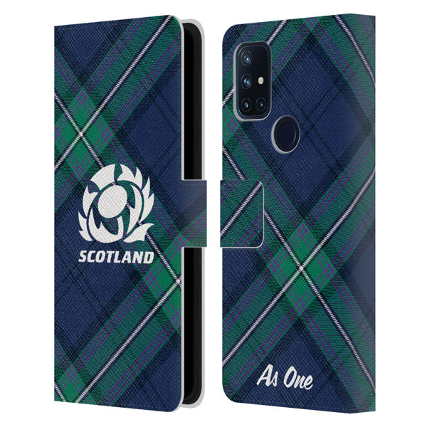 Scotland Rugby Graphics Tartan Oversized Leather Book Wallet Case Cover For OnePlus Nord N10 5G