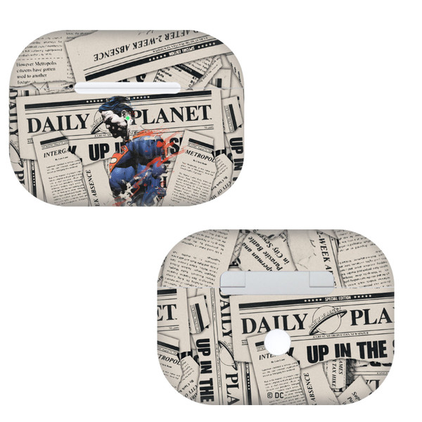 Superman DC Comics Comic Art And Logos 80th Anniversary Newspaper Vinyl Sticker Skin Decal Cover for Apple AirPods Pro Charging Case