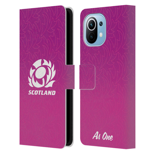 Scotland Rugby Graphics Gradient Pattern Leather Book Wallet Case Cover For Xiaomi Mi 11
