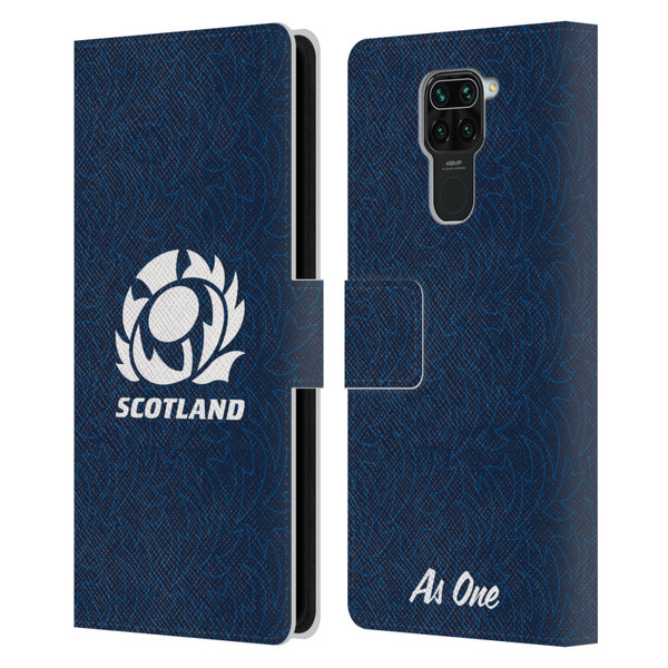 Scotland Rugby Graphics Pattern Leather Book Wallet Case Cover For Xiaomi Redmi Note 9 / Redmi 10X 4G