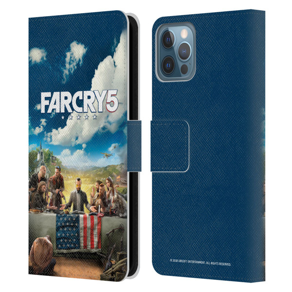 Far Cry 5 Key Art And Logo Main Leather Book Wallet Case Cover For Apple iPhone 12 / iPhone 12 Pro