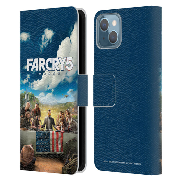 Far Cry 5 Key Art And Logo Main Leather Book Wallet Case Cover For Apple iPhone 13