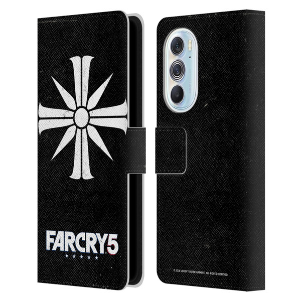 Far Cry 5 Key Art And Logo Distressed Look Cult Emblem Leather Book Wallet Case Cover For Motorola Edge X30