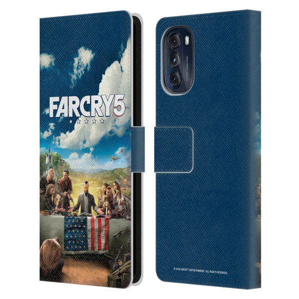 Far Cry 5 Key Art And Logo Main Leather Book Wallet Case Cover For Motorola Moto G (2022)