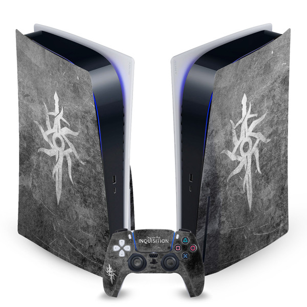 EA Bioware Dragon Age Inquisition Graphics Distressed Symbol Vinyl Sticker Skin Decal Cover for Sony PS5 Disc Edition Bundle