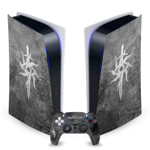 EA Bioware Dragon Age Inquisition Graphics Distressed Symbol Vinyl Sticker Skin Decal Cover for Sony PS5 Digital Edition Bundle