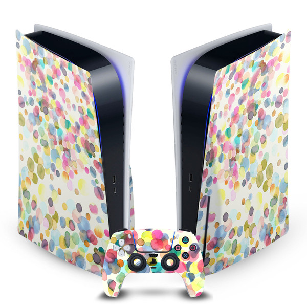 Ninola Art Mix Dots Vinyl Sticker Skin Decal Cover for Sony PS5 Disc Edition Bundle