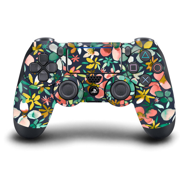 Ninola Assorted Colourful Petals Green Vinyl Sticker Skin Decal Cover for Sony DualShock 4 Controller