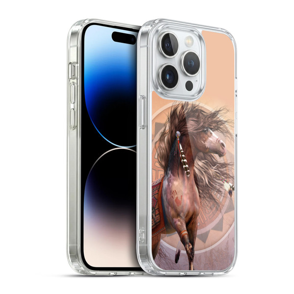 Laurie Prindle Fantasy Horse Spirit Warrior Soft Gel Case for Apple iPhone 14 Pro & MagSafe