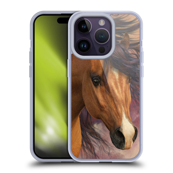 Laurie Prindle Western Stallion Flash Soft Gel Case for Apple iPhone 14 Pro