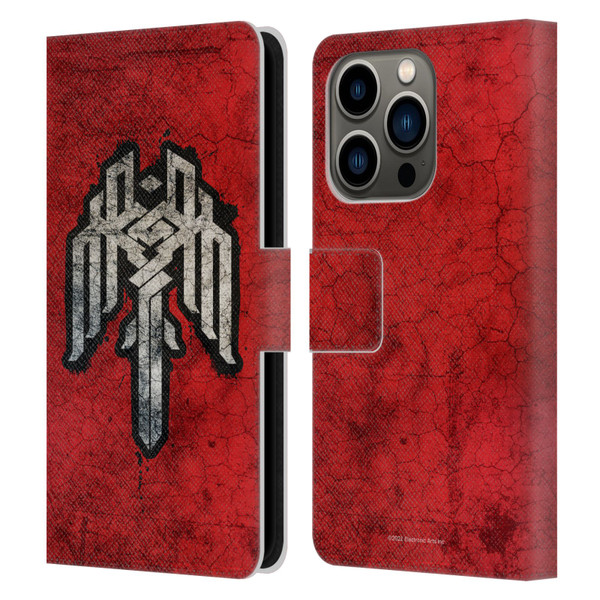 EA Bioware Dragon Age Heraldry Kirkwall Symbol Leather Book Wallet Case Cover For Apple iPhone 14 Pro