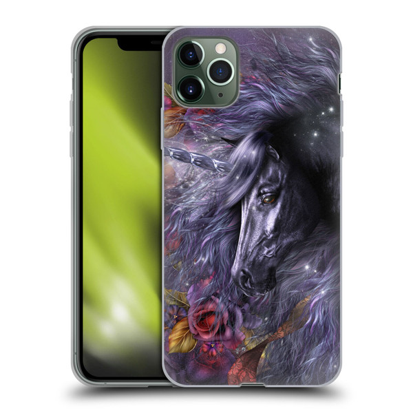 Laurie Prindle Fantasy Horse Blue Rose Unicorn Soft Gel Case for Apple iPhone 11 Pro Max