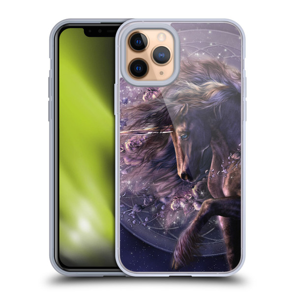 Laurie Prindle Fantasy Horse Chimera Black Rose Unicorn Soft Gel Case for Apple iPhone 11 Pro
