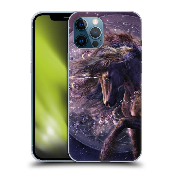 Laurie Prindle Fantasy Horse Chimera Black Rose Unicorn Soft Gel Case for Apple iPhone 12 Pro Max