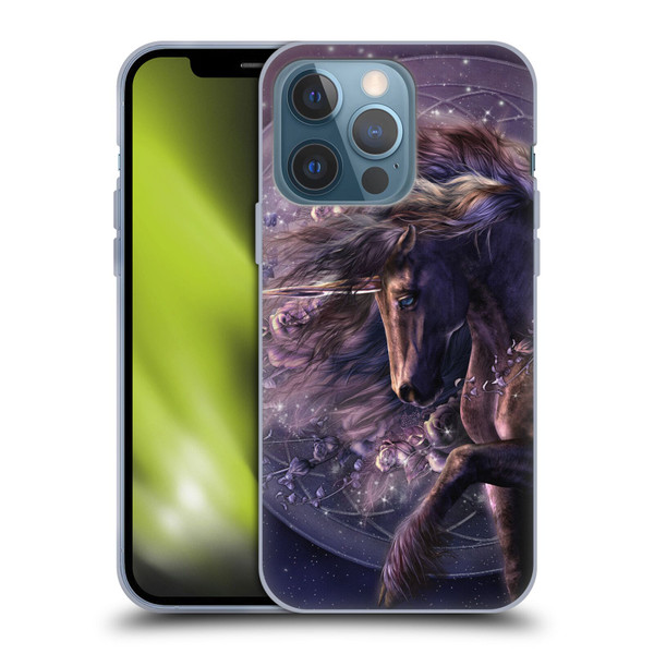 Laurie Prindle Fantasy Horse Chimera Black Rose Unicorn Soft Gel Case for Apple iPhone 13 Pro