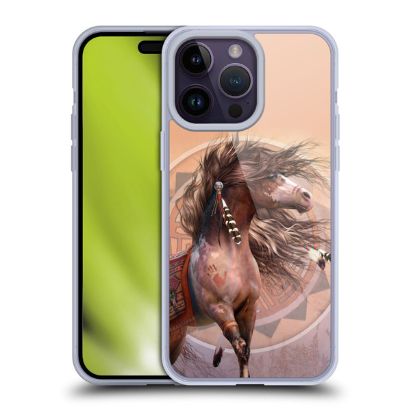 Laurie Prindle Fantasy Horse Spirit Warrior Soft Gel Case for Apple iPhone 14 Pro Max