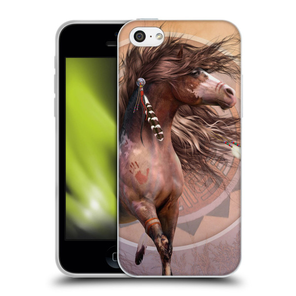 Laurie Prindle Fantasy Horse Spirit Warrior Soft Gel Case for Apple iPhone 5c
