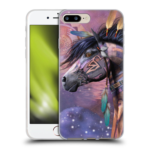 Laurie Prindle Fantasy Horse Native American Shaman Soft Gel Case for Apple iPhone 7 Plus / iPhone 8 Plus