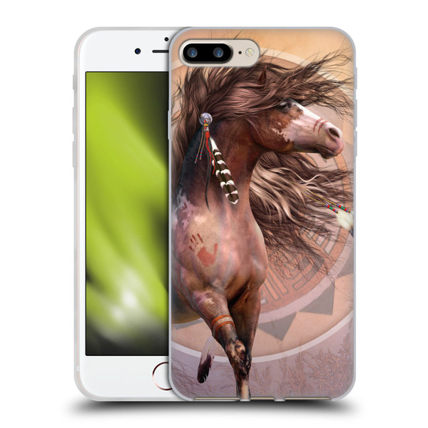 Laurie Prindle Fantasy Horse Spirit Warrior Soft Gel Case for Apple iPhone 7 Plus / iPhone 8 Plus
