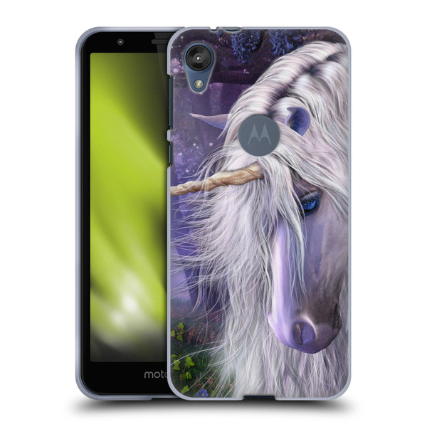 Laurie Prindle Fantasy Horse Moonlight Serenade Unicorn Soft Gel Case for Motorola Moto E6