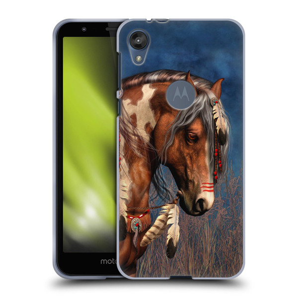 Laurie Prindle Fantasy Horse Native American War Pony Soft Gel Case for Motorola Moto E6