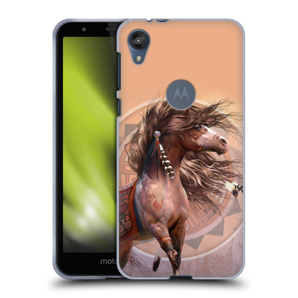 Laurie Prindle Fantasy Horse Spirit Warrior Soft Gel Case for Motorola Moto E6