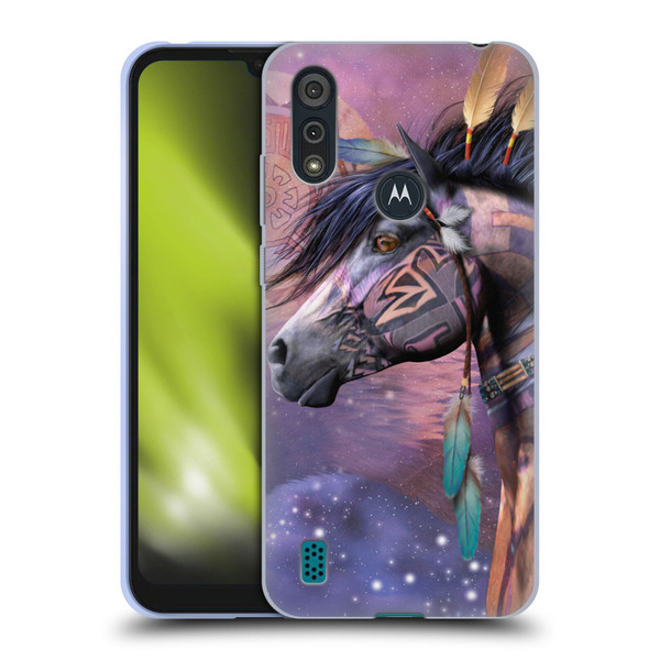 Laurie Prindle Fantasy Horse Native American Shaman Soft Gel Case for Motorola Moto E6s (2020)