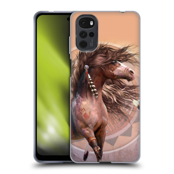 Laurie Prindle Fantasy Horse Spirit Warrior Soft Gel Case for Motorola Moto G22