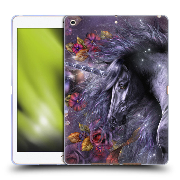 Laurie Prindle Fantasy Horse Blue Rose Unicorn Soft Gel Case for Apple iPad 10.2 2019/2020/2021