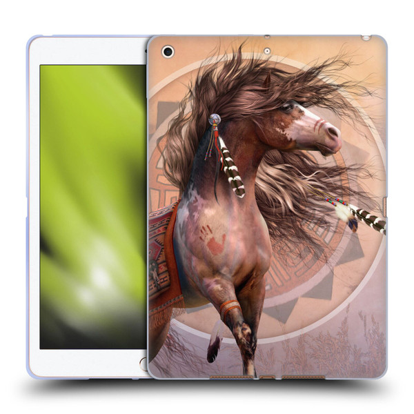 Laurie Prindle Fantasy Horse Spirit Warrior Soft Gel Case for Apple iPad 10.2 2019/2020/2021