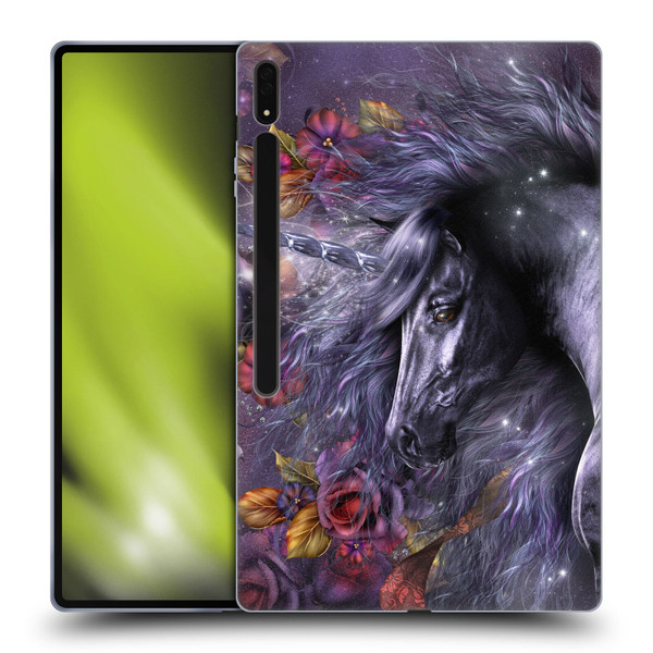 Laurie Prindle Fantasy Horse Blue Rose Unicorn Soft Gel Case for Samsung Galaxy Tab S8 Ultra