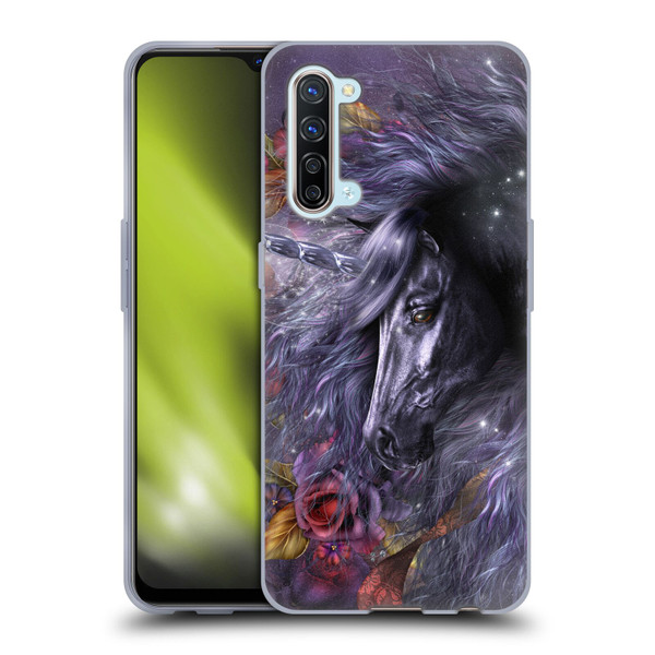 Laurie Prindle Fantasy Horse Blue Rose Unicorn Soft Gel Case for OPPO Find X2 Lite 5G
