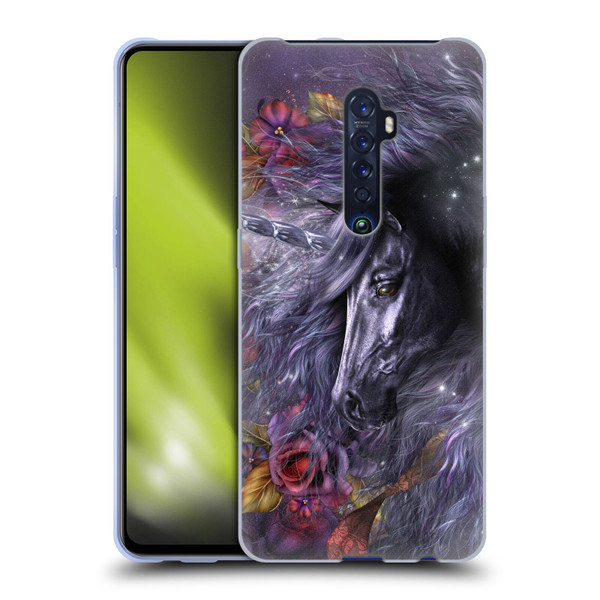Laurie Prindle Fantasy Horse Blue Rose Unicorn Soft Gel Case for OPPO Reno 2