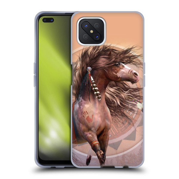 Laurie Prindle Fantasy Horse Spirit Warrior Soft Gel Case for OPPO Reno4 Z 5G