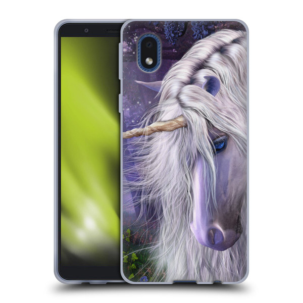 Laurie Prindle Fantasy Horse Moonlight Serenade Unicorn Soft Gel Case for Samsung Galaxy A01 Core (2020)
