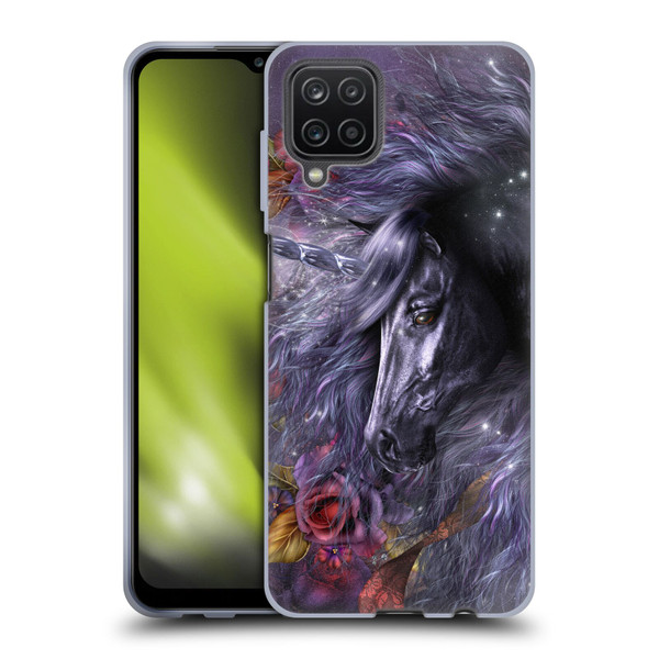 Laurie Prindle Fantasy Horse Blue Rose Unicorn Soft Gel Case for Samsung Galaxy A12 (2020)